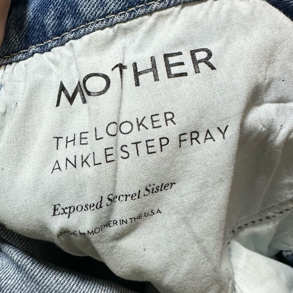 Mother The Looker Ankle Step Fray In Exposed Secret Sister Skinny Cropped Jeans - Picture 10 of 10